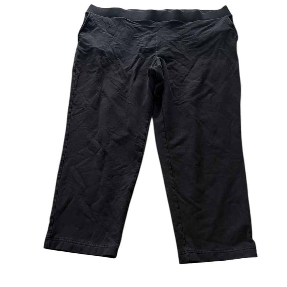 J. Jill PureJill Black Slim Leg Cropped Pants Pull On Size XL